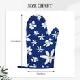 thumbnail image 4 of XMXT 2 Pcs Silicone Oven Mitts, Little Daisy Blue Print Thickened Non-Slip BBQ Gloves, Blue, 4 of 9