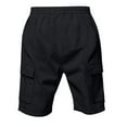 thumbnail image 6 of WERYOUNG Mens Linen Shorts Casual Lightweight Running Hiking Travel Shorts Cargo Shorts For Men With Pockets Male Stylish Beachwear Shorts,Black,L, 6 of 9