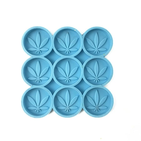 

DIY 9-Cavities Leaf Checkers Epoxy Resin Mold Pendant Decoration Silicone Mould