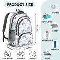 thumbnail image 5 of Unicorn and Flower White Pattern Backpack for School, Cute School Bag with Adjustable Shoulder Straps and Padded Back, 16.9"x12.6"x5.9", 5 of 5