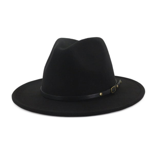 Two Tone Red Bottom Wide Wool Fedora Hat Panama Hat Casual