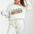 thumbnail image 5 of The Life Of A Mother Puff/Glitter - Womens Lightweight Garment Dyed Sweatshirt, 5 of 8