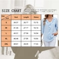 thumbnail image 3 of TEMOFON Women Summer Blouses Dressy Casual Ruffle V Neck Tops Comfy Chiffon Loose Fit 3/4 Sleeve Light Blue Shirts, 3 of 5