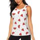 thumbnail image 1 of Fotbe Hand Drawn Watermelon Blusas Sin Mangas para Mujer – Estilo Casual, Corte Suelto, Slim-Fit, Cuello Redondo Deportivo, Tops de Verano para Gimnasio y Yoga-XX-Large, 1 of 7