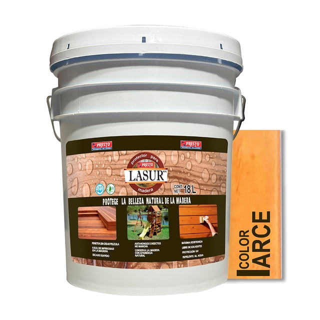 Protector para madera Presto Lasur Arce 18L