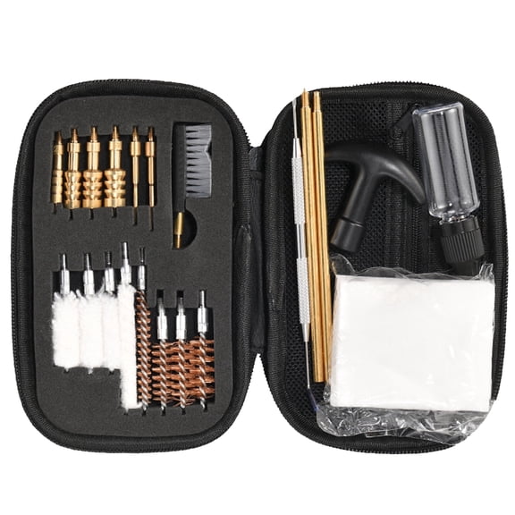Gun Cleaning Kit Handgun Clean Kit for .22 .357/.38/9mm .40 .45 Caliber Universal Gun Cleaner Brush Tools Gun Accessories Supplies