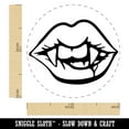 thumbnail image 2 of Vampire Lips and Teeth Halloween Self-Inking Rubber Stamp Ink Stamper - Brown Ink - Medium 1 Inch, 2 of 7
