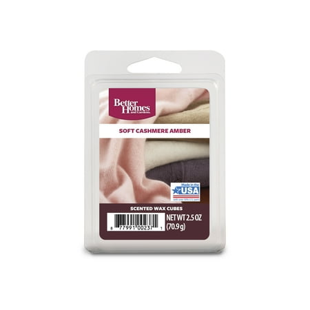 Better Homes & Gardens 2.5 oz Soft Cashmere Amber Scented Wax Melts, 1-Pack