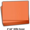 thumbnail image 2 of Hamilco Colored Scrapbook Cardstock Paper 4x6 Card Stock Paper 65 lb Cover 100 Pack Flower Orange, 2 of 6