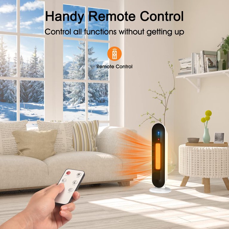 SUGIFT 1500W Ceramic Tower Space Heater with Remote, White - Walmart.com
