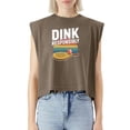 thumbnail image 5 of EcoLoom Dink Responsibly Pickleball Cap Sleeve Muscle Crop Shirt Women Sleeveless Baby Tee, 5 of 5