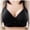 Black, variant on Patlollav Womens Plus Size Bras No Steel Ring Push Up Underwear Vest-Style Sleep Bra