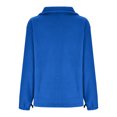 thumbnail image 3 of YUGYXL Women's Full Zip Polar Fleece Jacket Lightweight Thermal Outdoor Recreation Coat With Pockets Gift for Family Blue,XXL, 3 of 5
