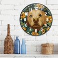 thumbnail image 3 of Yayeee Wall Clock Battery Operated 9.5" Silent Quartz Non-Ticking for Living Room Decor, Flowers and Dog, 3 of 8