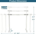 thumbnail image 2 of Gymax Dual-Motor Stand up Desk Frame Workstation Base w/ Adjustable Width & Height White, 2 of 10