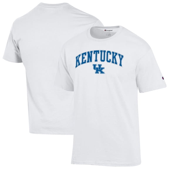 Men's-Champion White Kentucky Wildcats Arch Over Logo T-Shirt