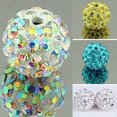 thumbnail image 4 of Ayyufe Pack Of 20 10mm Czech Rhinestones Pave Clay Round Disco Ball Spacer Beads, 4 of 7