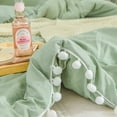 Move Over Sage Green Comforter Set King Pom Poms Bedding Sets White