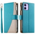 thumbnail image 1 of Funda cartera GANGXUN para iPhone 12 Mini , cuero PU con tarjetero, cremallera, correa de mano, soporte y protección 576°, 1 of 6
