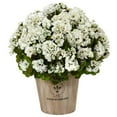 thumbnail image 1 of Nearly Natural 6998-WH Géranium dans la Ferme Planteur UV Résistant&44; Blanc, 1 of 1