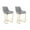 Grey - Velvet, variant on Dayalane Counter Height Bar Stools Set of 2, Velvet Upholstered Kitchen Barstools with Back and Gold Base, 26 " Modern Elegant Island Chairs for Restaurant Bar Dining Room, Beige