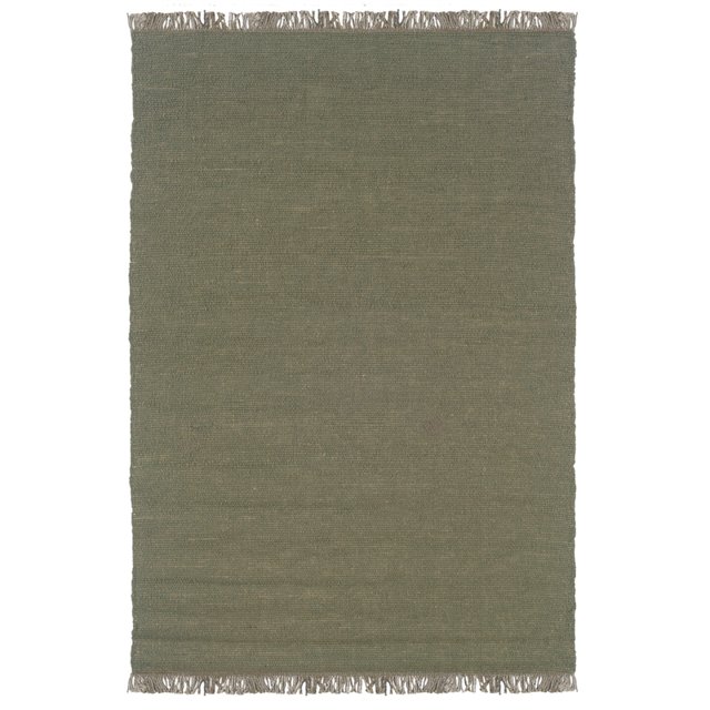 Linon Berbère Boucle Laine Tissée à la Main 5'3" x7'6" Rug en Olive