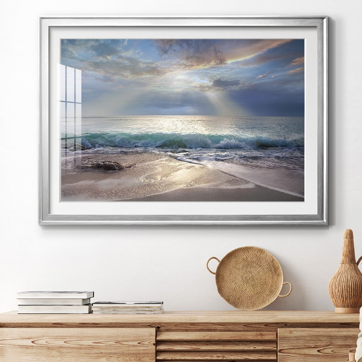 Aqua Blue Morning Premium Framed Print - Ready to Hang