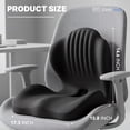 thumbnail image 4 of Ergonomic Seat Cushion, Office Chair Seat Cushions with L-Shaped Design, Memory Foam Orthopedic Cushion with Coccyx Hollow, Lumbar Support & Tailbone Pain Relief for Car, Truck, Gaming Chair (Black), 4 of 8