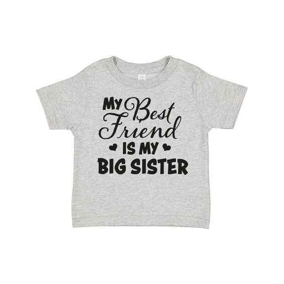 Inktastic My Best Friend is My Big Sister with Hearts Boys or Girls Toddler T-Shirt