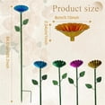 thumbnail image 3 of Haidf Bee Watering Station, Metal Bee Watering Cups with Flower Design, Elegant Bee Bath Bowl for Outdoor Garden Yard Lawn Decor, Bee Baths for Garden, Butterfly Feeder, 25.2", Hot Pink, 3 of 6