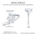 thumbnail image 5 of 1CT Lab Diamond East West Oval Engagement Ring - EF-VS Quality - With Jewelry Box, 14K White Gold, US 8.50, 5 of 8