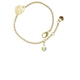 thumbnail image 2 of Delight Jewelry Crystal Clear AB Channel Drop Gold-tone Rose Link Chain Bracelet, 6.25"+1.75" Extender, 2 of 4