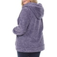 thumbnail image 3 of White Mark Women's Plus Size Hooded Sherpa Jacket, 3 of 5
