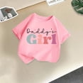 thumbnail image 2 of Swuxness Girls Casual Sports Short Sleeve Tops, Spring and Summer Blouses, Kids Printing Crew Neck Fashion Comfortable Soft Loose Pullover Tee Pink, 12-13 Years, 2 of 5