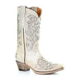 thumbnail image 3 of Corral Western Boots Girls 11" Pull On Glitter Inlay White T0021, 3 of 5