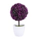 thumbnail image 1 of EeaseMX Bola de plantas artificiales, planta simulada, bonsái decorativo, bola de flores de plástico para decoración del hogar y el jardín (morado y rojo), 1 of 7