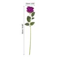 thumbnail image 2 of Uxcell 12 Pcs Rose Purple Roses Artificial Flowers, Velvet Rose Real Touch Fake Roses with Stems, 2 of 6