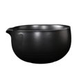 thumbnail image 2 of Cuenco de cerámica para matcha con pico, colección minimalista, adorno central Chawan Negro, 2 of 9