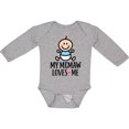 thumbnail image 3 of Inktastic My Memaw Loves Me Baby Boy Boys Long Sleeve Baby Bodysuit, 3 of 5