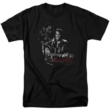 Elvis Presley Motorcycle - Trevco ELVIS PRESLEY SHOW STOPPER XL Black Adult Unisex T-Shirt