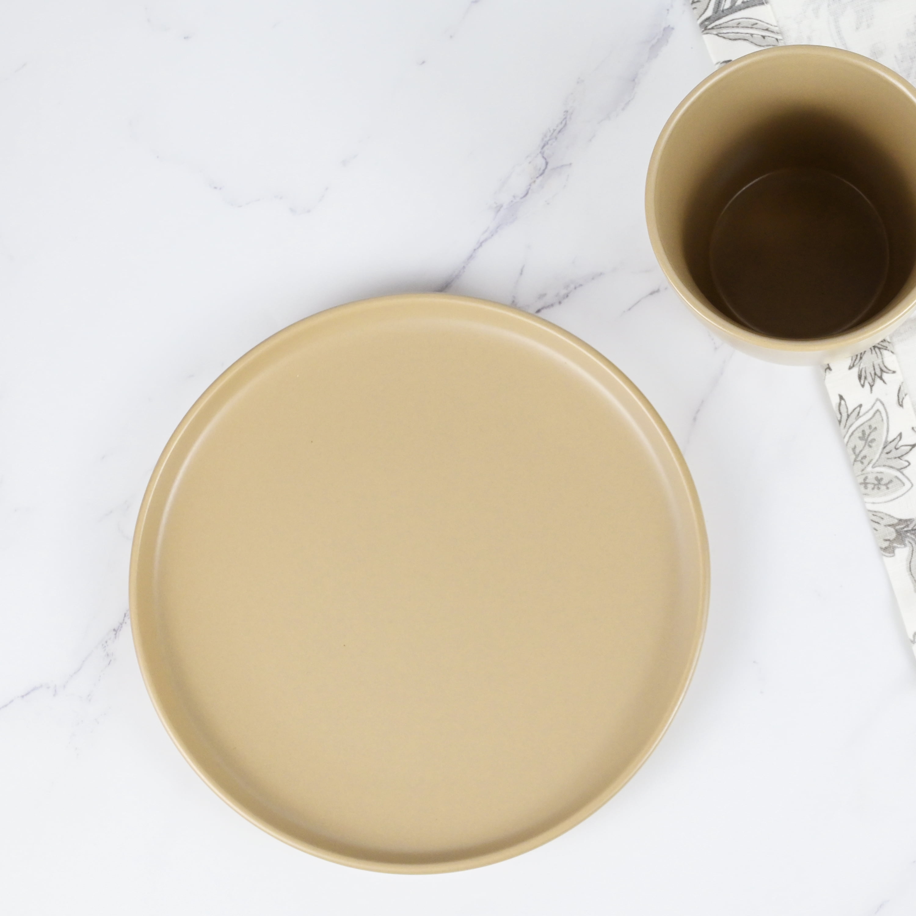 Mainstays Alessandra Matte Brown Round Stoneware Salad Plate