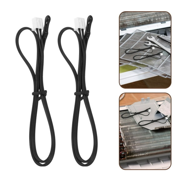 LEORX 2Pcs Air Conditioner Sensor for Office Climate Control Multi Rubber ABS Copper 15.4x0.2x0.08in