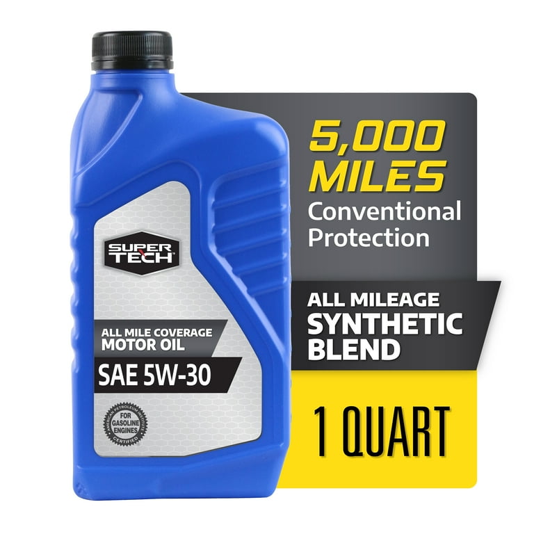 Super Tech Synthetic Blend Motor Oil SAE 5W-30 All Mileage 1 Quart