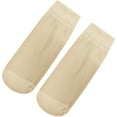 thumbnail image 4 of INSPIRE CHIC Women's Elastic Ankle High Tights Sheer Socks Stockings Khaki One Color, 4 of 4