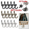 thumbnail image 2 of Rustic Wall Coat Hooks Small Bag Hook Rack Hall Tree Restoration Vintage 40Pcs, 2 of 24
