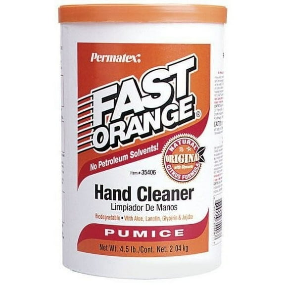 Permatex 35406 FAST ORANGE Cream Hand Cleaner (Pumice)-4.5 lb c