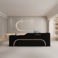 thumbnail image 2 of Luxury Drawers Reception Desk Service Console Storage Executive Reception Desk Cashiers Scrivania Reseption Salon Furniture My Lux Decor Round, 2 of 7