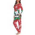 thumbnail image 2 of Pijama de dos piezas para mujer, ropa de dormir cómoda, traje de Casa de manga larga, informal, cómoda, regalos de Navidad, otoño, 2 of 3