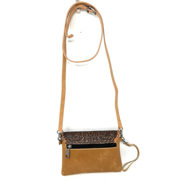 CLEARANCE! Western Braided Leather Fringe Cowhide Handle Bag