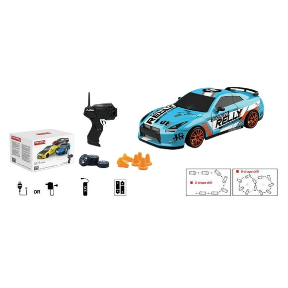 TechWave 1:24 Scale High Speed 4WD RC Racing Car 2.4 Remote Control Drift Toy For Kids And Adults Realistic Drift Experience Remote Control Track for Boys Age 4-7 Remote Control Wall E Stunt Remote